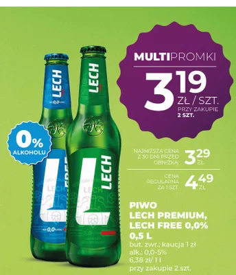 Piwo bezalkoholowe Lech Free promocja w Duży Ben