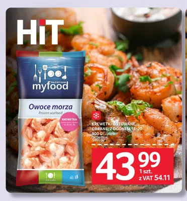 Krewetki gotowane obrane z ogonem 16-20 myfood promocja w Selgros