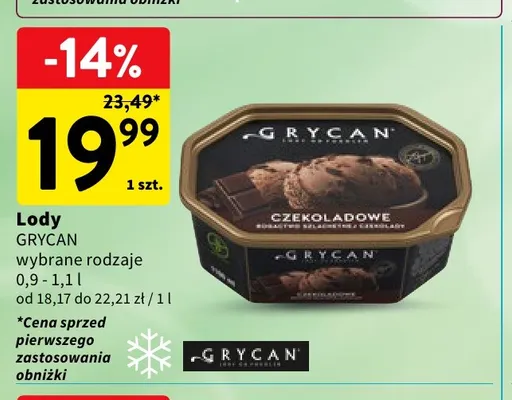 Lody Grycan promocja w Intermarche