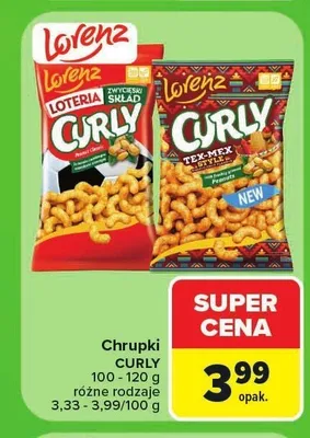 Chrupki orzechowe Lorenz Curly Tex-Mex Style promocja w Carrefour Market