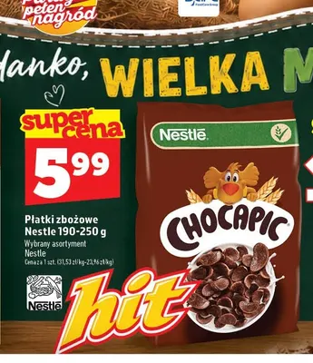 Płatki zbożowe Nestlé promocja w TOPAZ