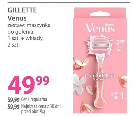 Zestaw: maszynka do golenia, 1 szt. + wkłady, 2 szt. Venus promocja w Hebe