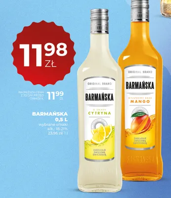 Likier Barmańska cytryna promocja w Duży Ben