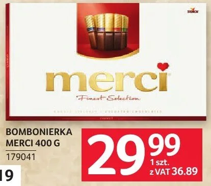 Bombonierka Merci 400g 179041 promocja w Selgros