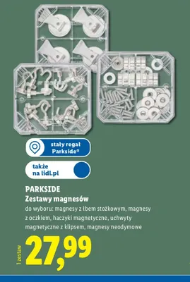 Zestaw magnesów z łbem stożkowym Parkside promocja w Lidl