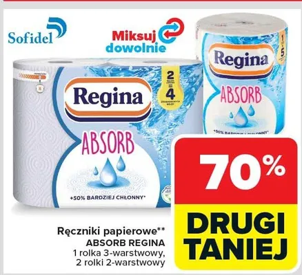 Ręczniki papierowe Absorb Regina promocja w Carrefour