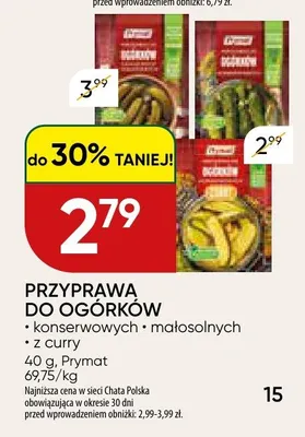 Przyprawa do ogórków małosolnych Prymat promocja w Chata Polska