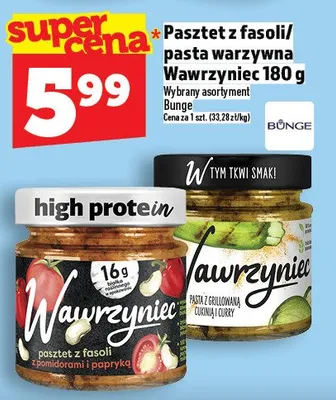 Pasztet z fasoli/pasta warzywna wawrzynie 180g promocja w TOPAZ