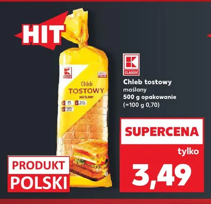 Chleb tostowy maślany K-Classic promocja w Kaufland