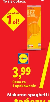 Makaron spaghetti bez glutenu Combino promocja w Lidl