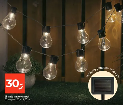 Girlanda lamp solarnych 20 lampek LED promocja w Dealz