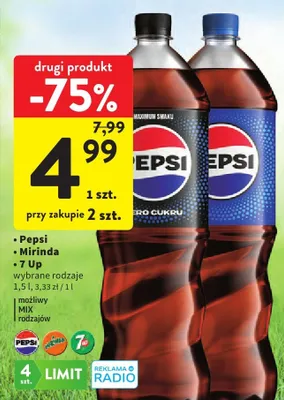 Napój gazowany Pepsi promocja w Intermarche