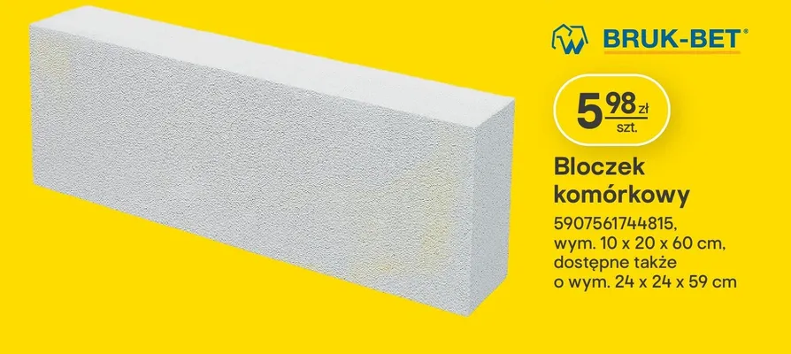 Bloczek komórkowy promocja w Castorama