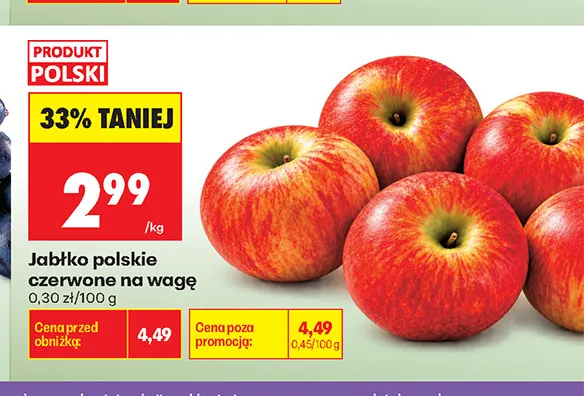 Jabłka polskie czerwone promocja w Biedronka