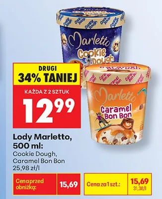 Lody Marletto Cookie Dough promocja w Biedronka