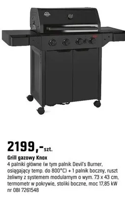 Grill gazowy Knox promocja w OBI
