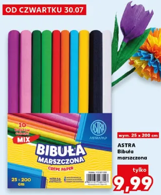 Bibuła marszczona Astra promocja w Kaufland