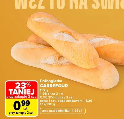Półbagietka Carrefour promocja w Carrefour