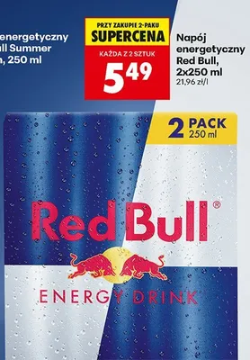 Napój energetyczny Red Bull 2-pak promocja w Biedronka