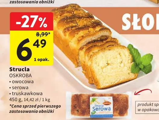 Strucla serowa Oskroba promocja w Intermarche