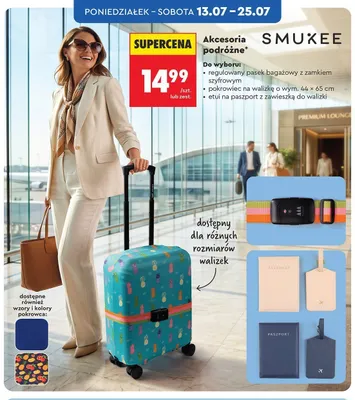 Pasek bagażowy z zamkiem szyfrowym Smukee promocja w Biedronka