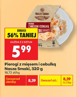 Pierogi z mięsem i cebulką Nasze Smaki promocja w Biedronka