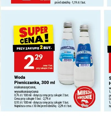 Woda wysokonasycona Piwniczanka promocja w Twój Market