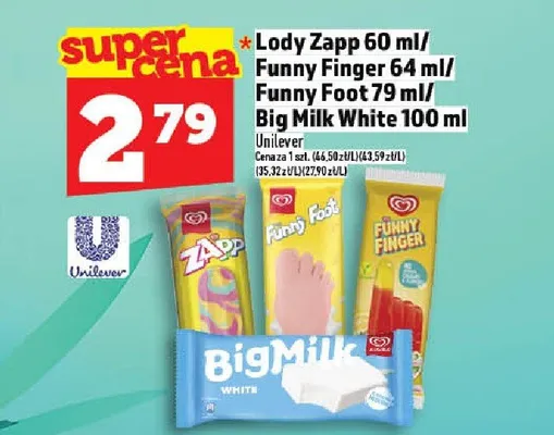 Lody Zapp Unilever promocja w TOPAZ