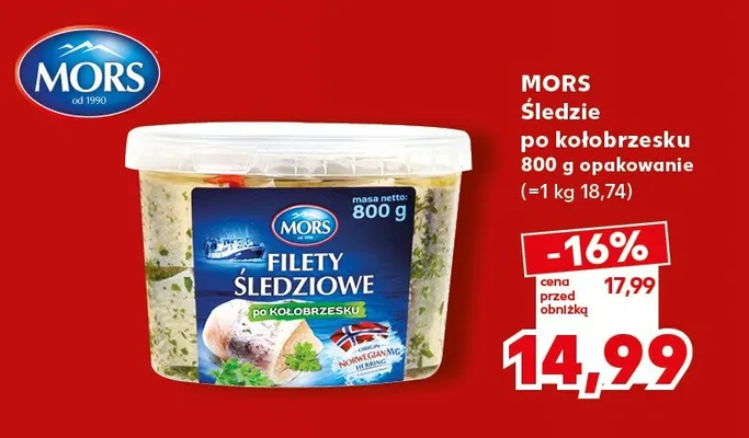 Śledzie po kołobrzesku Mors promocja w Kaufland