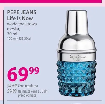 Woda toaletowa męska PEPE JEANS Life Is Now promocja w Hebe
