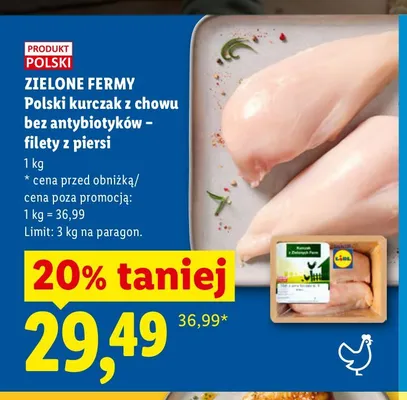 Filet z piersi kurczaka Zielone Fermy promocja w Lidl