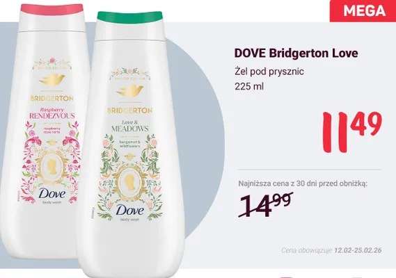 Żel pod prysznic Bridgerton Love Love & Meadows promocja w Rossmann