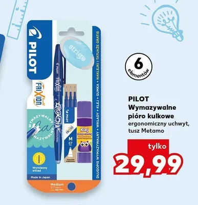 Wymazywalne pióro kulkowe Pilot Frixion promocja w Kaufland