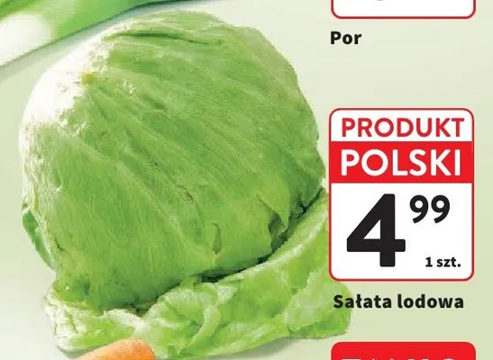Sałata lodowa polska promocja w Intermarche