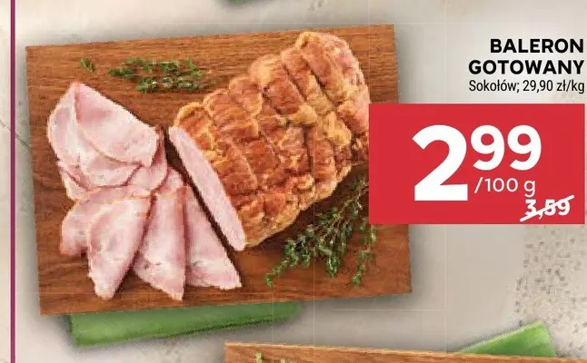 Baleron gotowany Sokołów promocja w Stokrotka