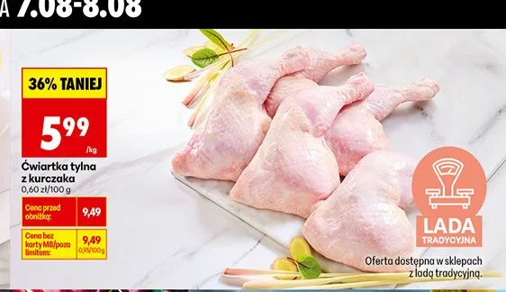 Ćwiartka tylna z kurczaka promocja w Biedronka