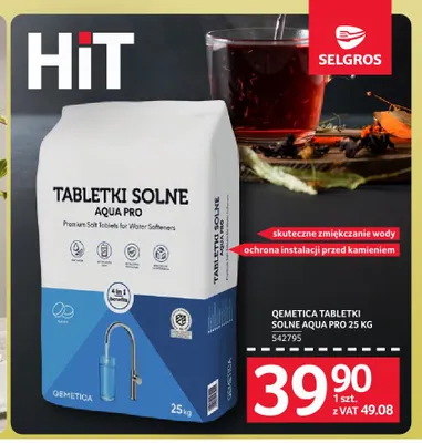 Tabletki solne Aqua Pro Qemetica promocja w Selgros