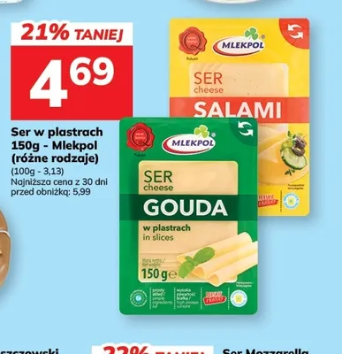 Ser w plastrach Salami Mlekpol promocja w Hitpol