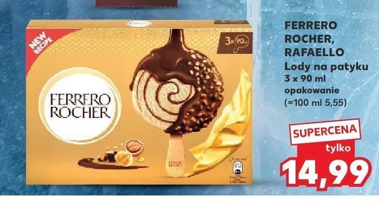 Lody na patyku Ferrero Raffaello promocja w Kaufland