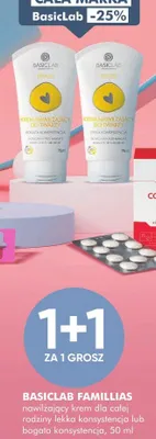 Nawilżający krem dla całej rodziny BasicLab Familias promocja w Super-Pharm