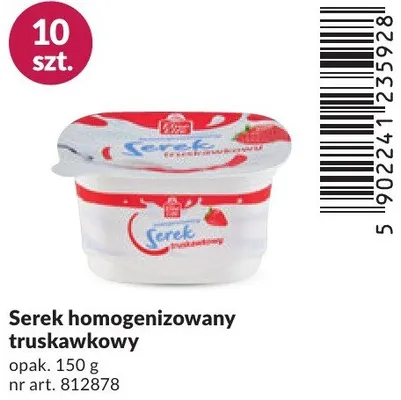 Serek homogenizowany truskawkowy promocja w Makro