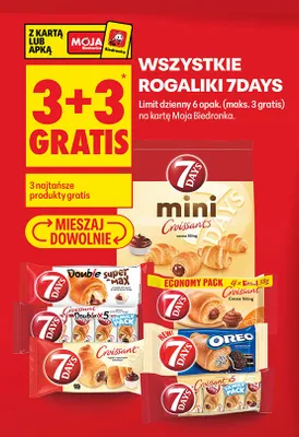 Rogaliki mini z nadzieniem kakaowym 7Days promocja w Biedronka
