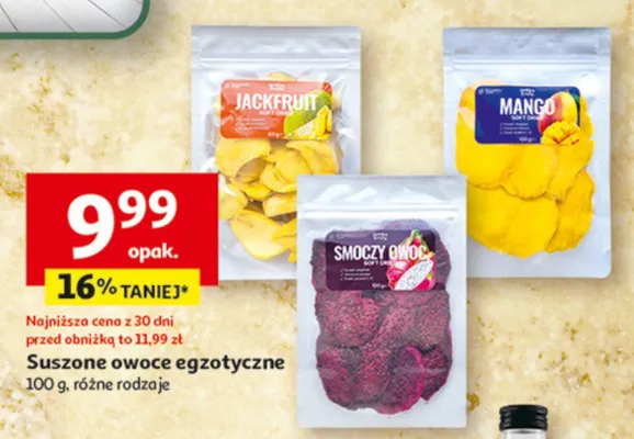 Suszone owoce egzotyczne promocja w Auchan