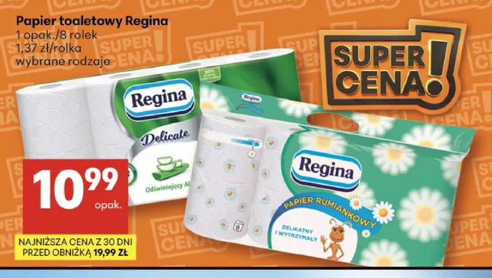 Papier toaletowy Regina 8-pak promocja w Delikatesy Centrum
