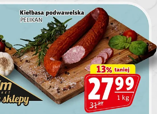 Kiełbasa podwawelska Pelikan promocja w Prim Market