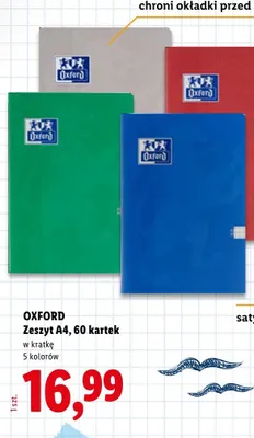 Zeszyt A4 OXFORD 60 kartek promocja w Lidl