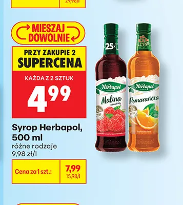 Syrop Herbapol malina promocja w Biedronka