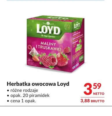 Herbatka owocowa Loyd promocja w Makro