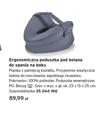 Ergonomiczna poduszka pod kolana do spania na boku promocja w Tchibo