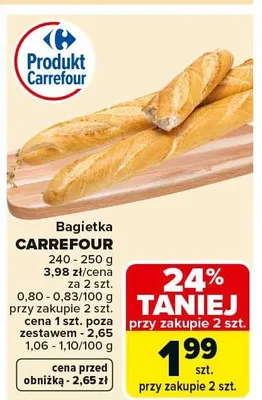 Bagietka promocja w Carrefour